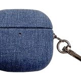 Piili Airpods 4.Nesil Kumaş Case Kulaklık Kılıfı Mavi