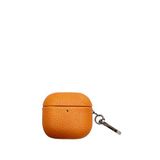Piili Airpods 4.nesil Turuncu Deri Kılıf