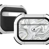 Piili Airpods Pro 2 Marble Kulaklık Kılıfı Siyah