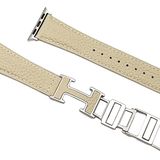 Piili Apple Watch 42-44-45-46-49 mm Elegance Akıllı Saat Kayışı Beyaz