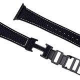 Piili Apple Watch 42-44-45-46-49 mm Elegance Akıllı Saat Kayışı Siyah