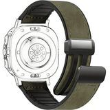 Piili Apple Watch 42-44-45-46-49 mm Vintage Leather Akıllı Saat Kayışı Haki Yeşil