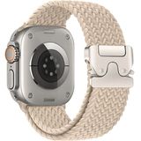 Piili Apple Watch 42-44-45-46-49 mm Weave Akıllı Saat Kayışı Krem