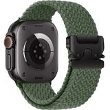 Piili Apple Watch 42-44-45-46-49 mm Weave Akıllı Saat Kayışı Yeşil