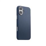 Piili iPhone 16 Leather Magsafe Kılıf Mavi