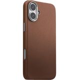 Piili iPhone 16 Leather Magsafe Telefon Kılıfı Kahverengi