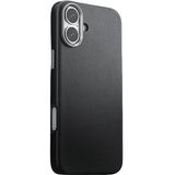 Piili iPhone 16 Leather Magsafe Telefon Kılıfı Siyah