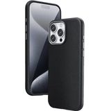 Piili iPhone 16 Pro Leather Magsafe Telefon Kılıfı Siyah