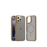 Piili iPhone 16 Pro Max Altın Shadow Magsafe Çöl Titanyum Uyumlu Telefon Kılıfı