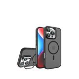 Piili iPhone 16 Pro Max Metal Bracket Mat Magsafe Siyah Uyumlu Telefon Kılıfı