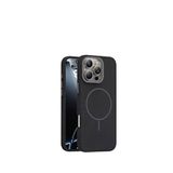 Piili iPhone 16 Siyah Soft Aura Magsafe Uyumlu Telefon Kılıfı