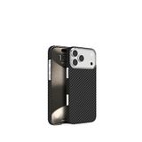 Piili iPhone 17 Air Knit Kevlar Siyah Telefon Kılıfı