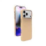 Piili ıPhone 17 Pro Kevlar Serisi Magsafe Kılıf Gold Karbon
