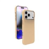 Piili ıPhone 17 Pro Max Kevlar Serisi Magsafe Kılıf Gold Karbon