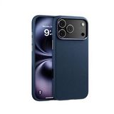 Piili ıPhone 17 Pro Max Leather Magsafe Kılıf Mavi