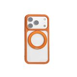 Piili iPhone 17 Pro Max Rotary MagSafe Silikon Kılıf - Turuncu