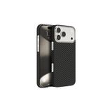 Piili Knit iPhone 17 Pro Kevlar Case Lf-162 Telefon Kılıfı Karbon