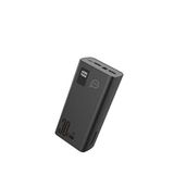 Piili Tornado 22.5w 30.000mah Pd20w Süper Hızlı Şarj Çift Usb Type-c Çift Yönlü Şarj Taşınabilir Powerbank - Siyah