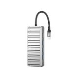Piili Type-c 5 Portlu Dönüştürücü Adaptör Gri
