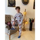 Pija Kids Araba Desenli Göz Bantlı Erkek Çocuk Pijama Takımı 16328 - 4 - 5 Yaş - Gri