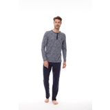 Pijadore 1535 Erkek Lacivert Uzun Kollu Pijama Takım