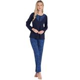 Pijadore Kadın Uzun Kol Lacivert Pijama Takımı C3T2N6O1 LACİVERT M