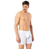 Pijama Pazarı 1336 Erkek Bel Bantlı Likralı Uzun Paçalı Boxer-Beyaz BEYAZ L
