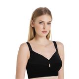 Pijama Pazarı 1818 Kadın Balensiz Toparlayıcı Sütyen-siyah SİYAH 75D