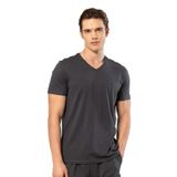 Pijama Pazarı 2170 Erkek Modal Pamuk V Yaka Kısa Kollu T-shirt-Antrasit ANTRASİT 2XL