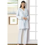 Pijama Pazarı 2190 Kadın Hamile Lohusa Sabahlıklı Pijama Takım-mavi MAVİ XL
