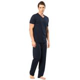 Pijama Pazarı 2192 Erkek Kısa Kollu V Yaka Pijama Takımı-lacivert LACİVERT 2XL