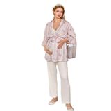 Pijama Pazarı 24527 Hamile Lohusa Sabahlıklı Pijama Takım-krem KREM 40