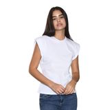 Pijama Pazarı 3401 Kadın Vatka Görünümlü T-shirt-beyaz Beyaz S