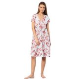 Pijama Pazarı 3602 Kadın Kısa Kollu Dokuma Kloş Elbise MAVİ L
