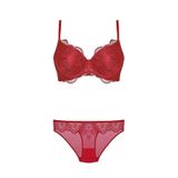 Pijama Pazarı 4385 Desteksiz Sütyen Külot Takım-bordo Bordo 90B