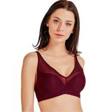 Pijama Pazarı 4636 Kadın Balensiz Süngerli Tüllü Sütyen-bordo BORDO 90B