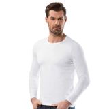Pijama Pazarı 720 Erkek Bisiklet Yaka Uzun Kollu Pamuklu Atlet-Beyaz BEYAZ 2XL