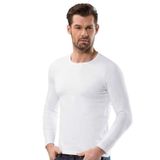 Pijama Pazarı 720 Erkek Bisiklet Yaka Uzun Kollu Pamuklu Atlet-Beyaz BEYAZ L