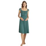 Pijama Pazarı Monamise 18536 Hamile Lohusa Kalın Askılı Dantelli Gecelik-yeşil YEŞİL L