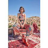 Pijama Pazarı Monamise 23006 Kadın Etnik Desenli Tulum-desenli RENKLİ GEOMETRİK S