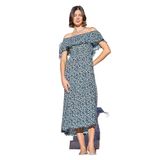 Pijama Pazarı Monamise 23020 Kadın Volanlı Elbise-Lacivert LACİVERT L