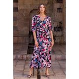 Pijama Pazarı Monamise 23025 Kadın Fakir Kol Çiçekli Elbise-Çiçekli ÇİÇEKLİ L