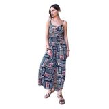 Pijama Pazarı Monamise 23065 Kadın Etnik Desen Ip Askılı Tulum-lacivert LACİVERT S