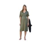 Pijama Pazarı Monamise 24069 Hamile Lohusa Kısa Kollu Gecelik-Yeşil YEŞİL M