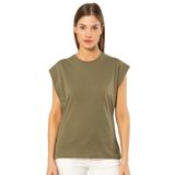 Pijama Pazarı Türen 3401 Kadın Vatka Görünümlü T-shirt-Hakı HAKİ XL