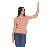 Pijama Pazarı Türen 3401 Kadın Vatka Görünümlü T-shirt-Somon SOMON S