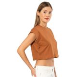 Pijama Pazarı Türen 3402 Kadın Vatka Görünümlü Crop T-shirt-Tarcın TARÇIN S