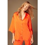 Pijama Takım Gecelik Pantolon Gömlek 1528 - 2'li Set Orange