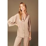 Pijama Takım Gecelik Pantolon Gömlek 1528 - 2'li Set Vizon