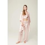 Pijama Takım Saten Sabahlık Büstiyer Pantolon Ashley Bigpoint - 3'lü Set